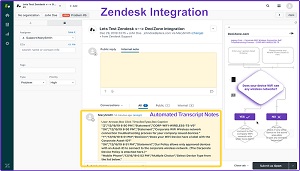 This is an image of DeciZone integration with Zendesk.